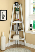 White Corner Ladder Shelf F923156