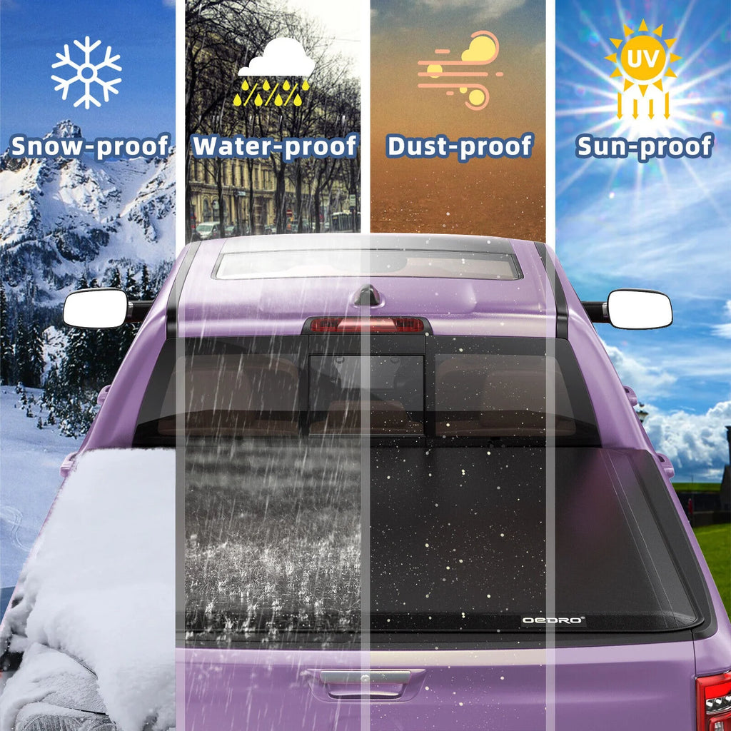 5ft Soft Tri-fold Truck Bed Tonneau Cover with Rail System H114