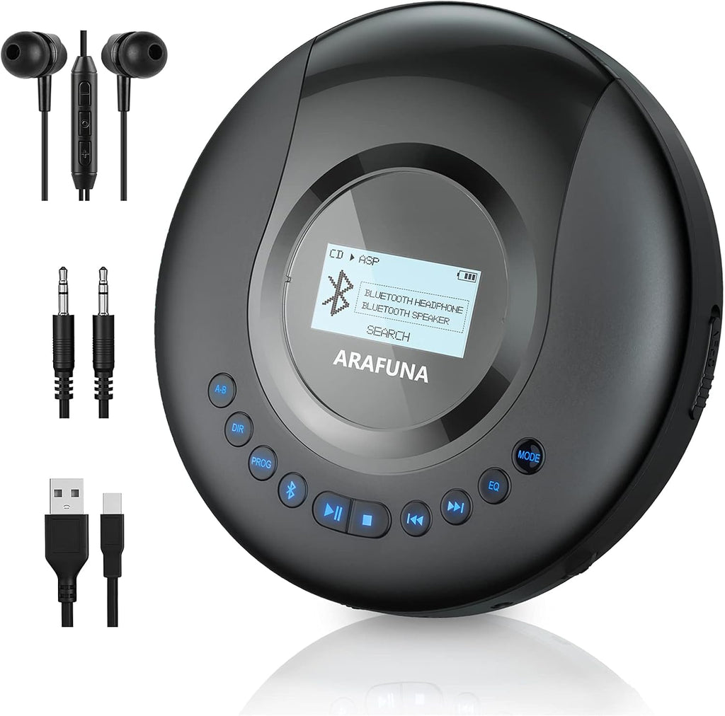 Pack of 2 Portable Bluetooth CD Player with LCD Screen P478038