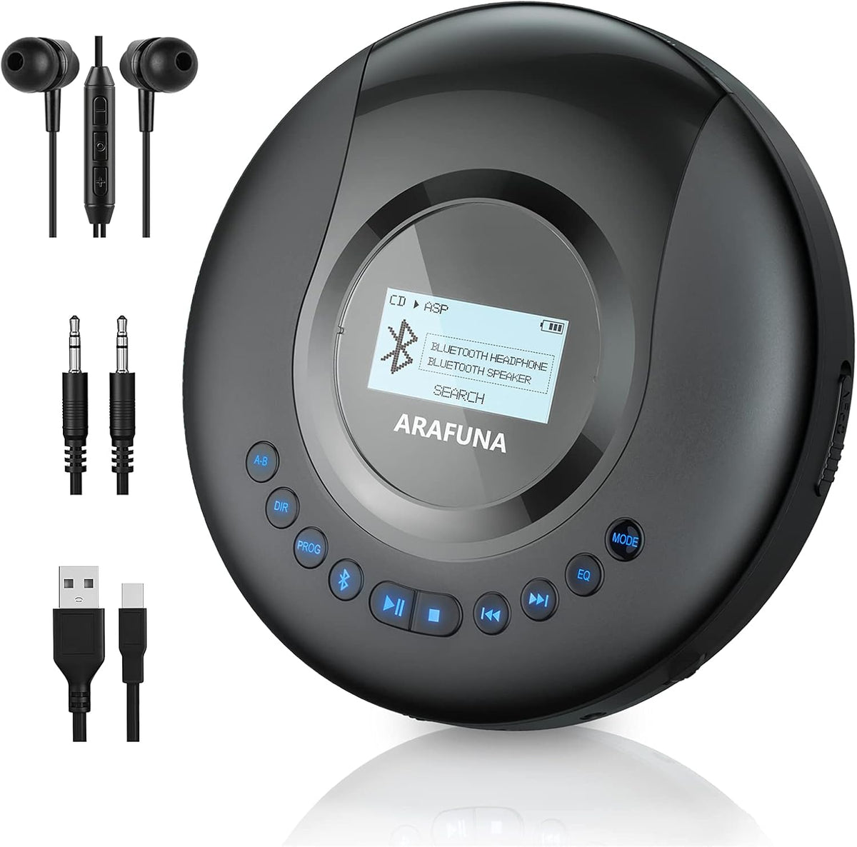 Pack of 2 Portable Bluetooth CD Player with LCD Screen P478038
