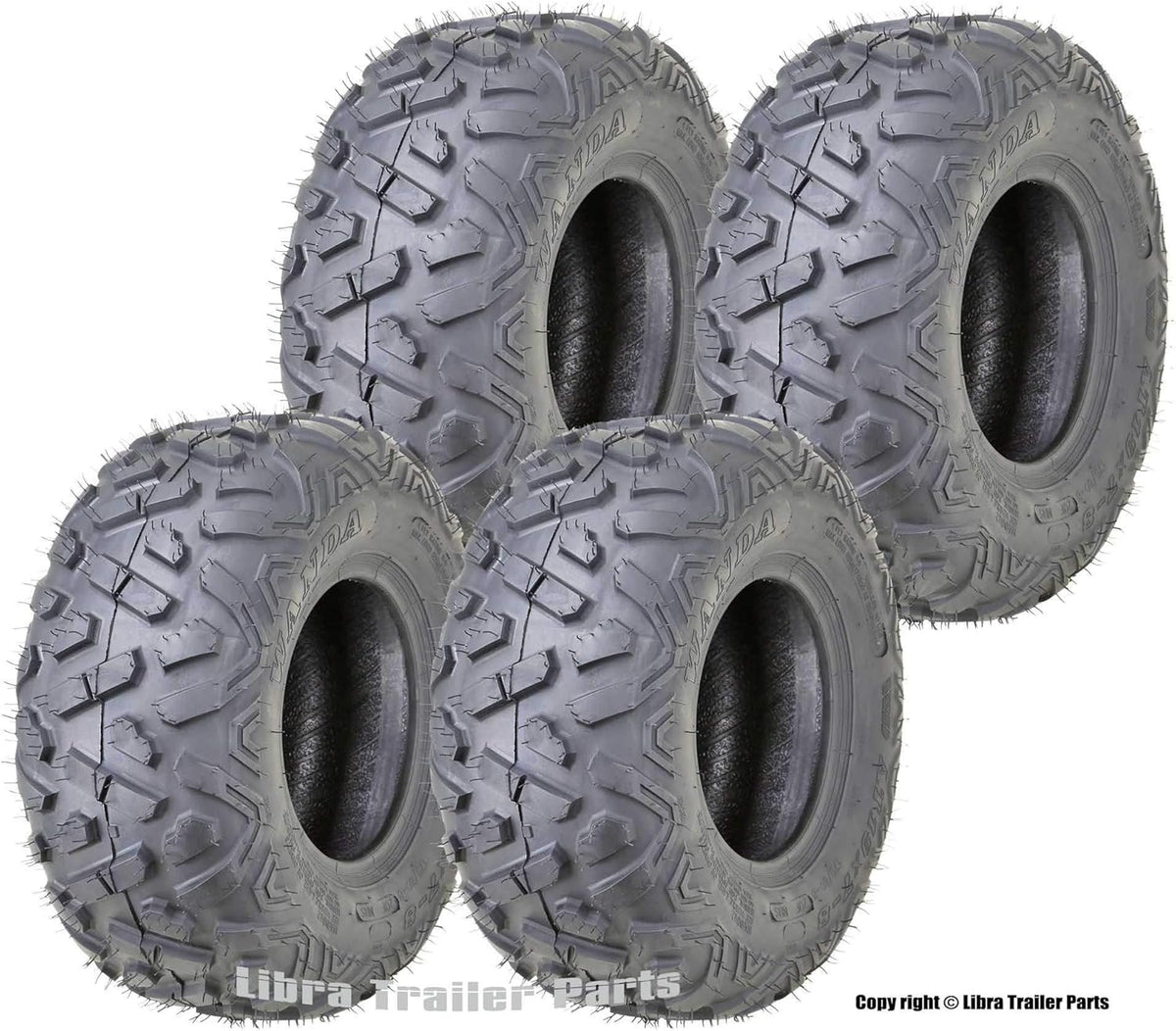 Set 4 ATV Tires 24x8-12 & 25x11-10 6PR N957945