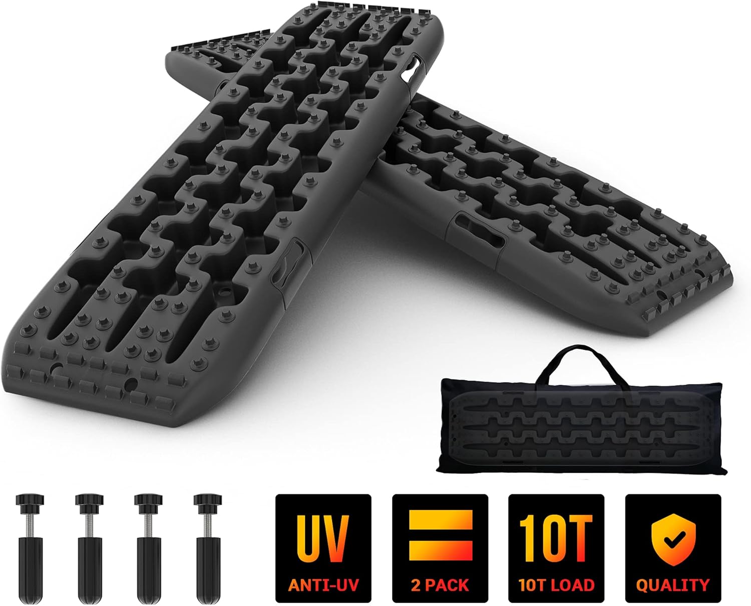 Recovery Traction Tracks Boards with Jack Lift Base, Pack of 2 L11570