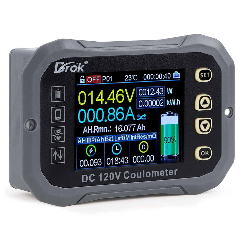 DC Voltmeter Coulometer Battery Monitor W558