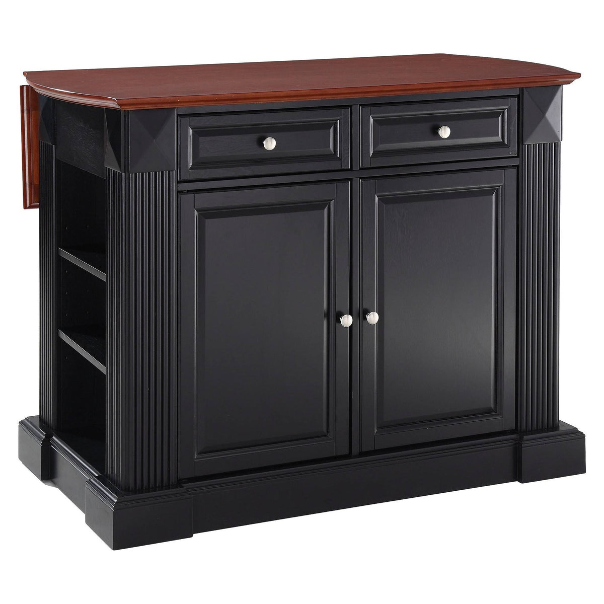 Black Drop Leaf Kitchen Island R772793