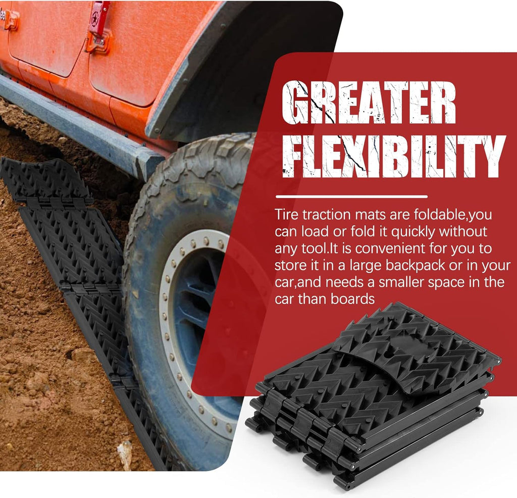 Tire Traction Mats Foldable Recovery Track Boards 2 Pack R84951