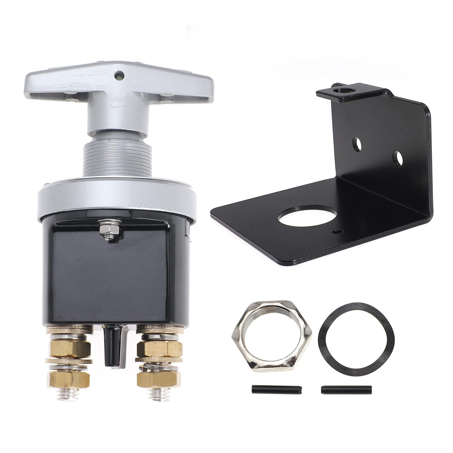 Battery Disconnect Switch with Lock-Out Plate, 12V Battery Kill Switch Fixed Handle Isolator R4397