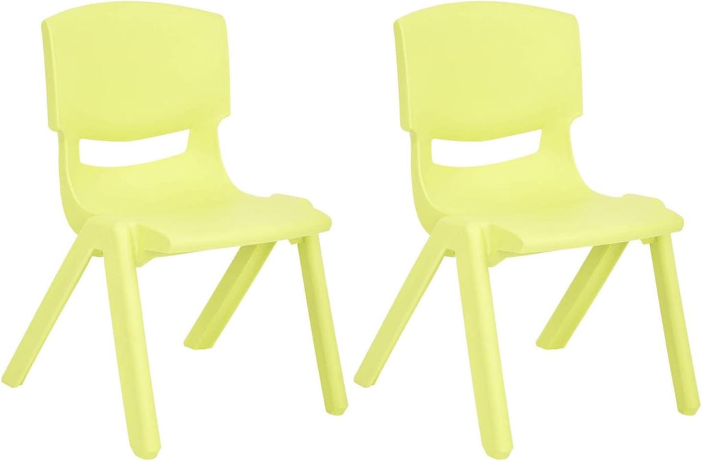 Light Gray Stackable Plastic Kids Learning Chairs (2-Pack) A3924