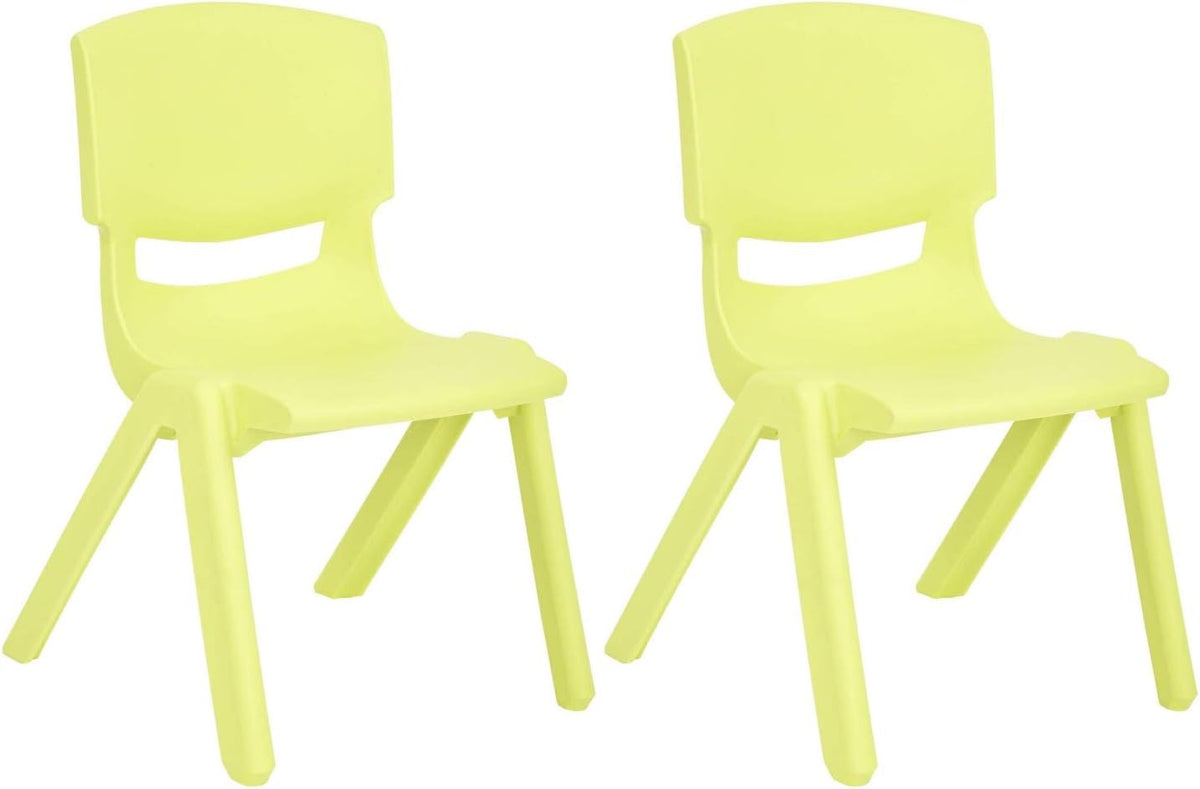 Light Gray Stackable Plastic Kids Learning Chairs (2-Pack) A3924