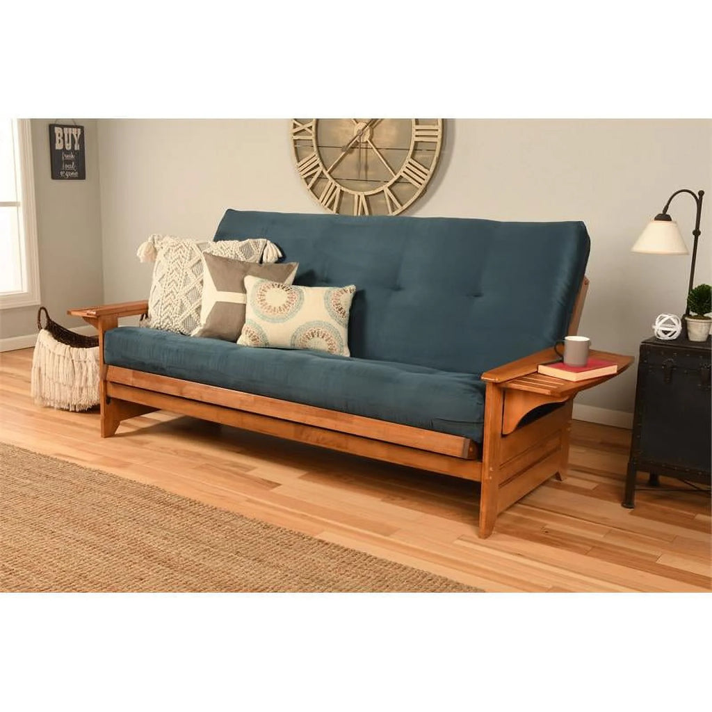 Blue Suede Fabric Futon Mattress L891