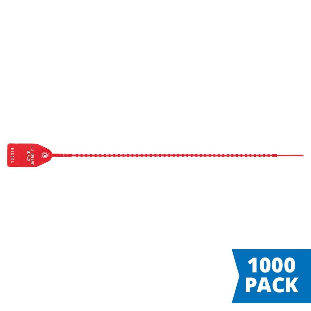 Red Tug Tight Plastic Trailer Seals 1000-pk. 12" Heavy-Duty Numbered Tamper Resistant E2499