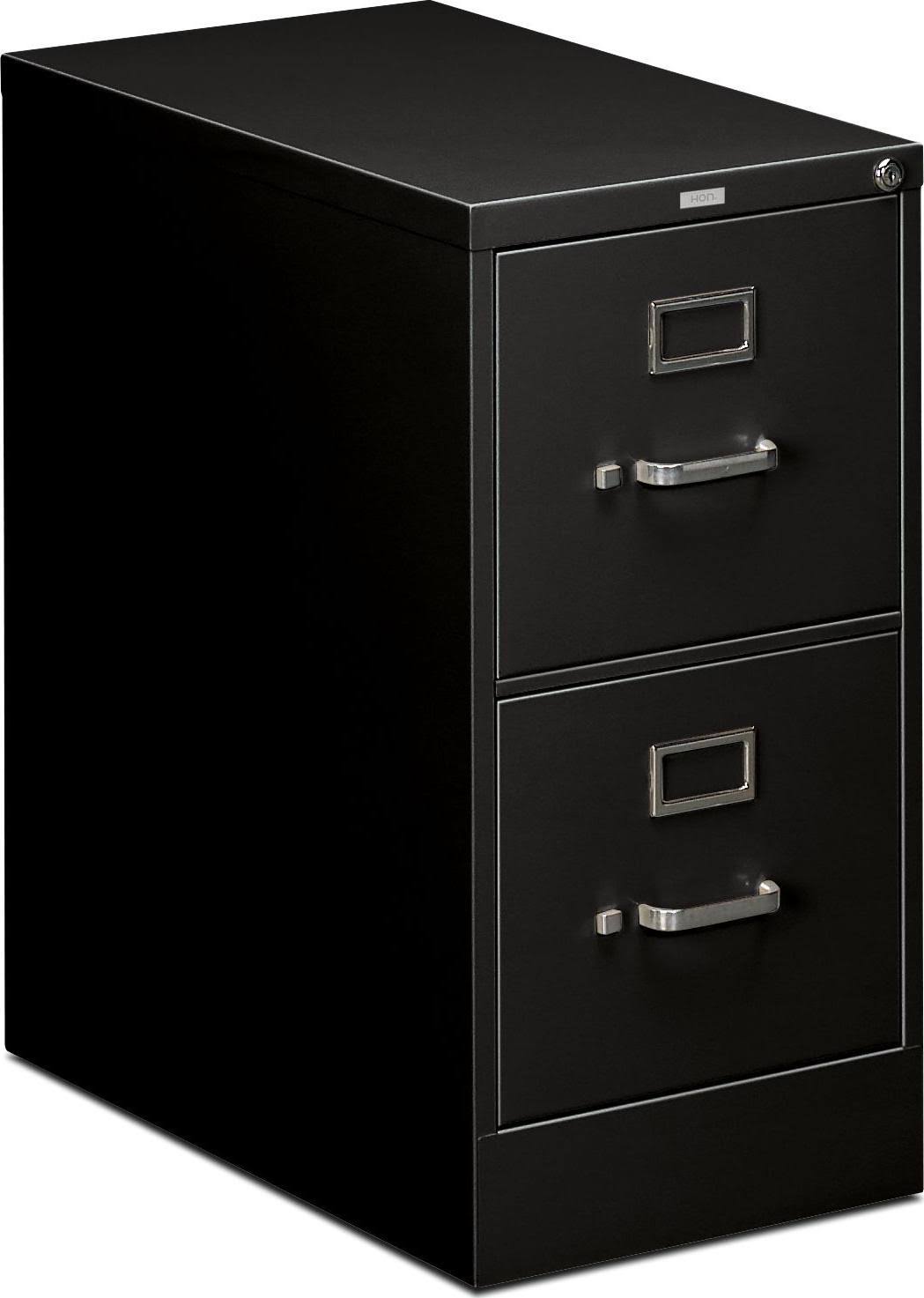 Two-Drawer Letter Filing Cabinet, Black L110