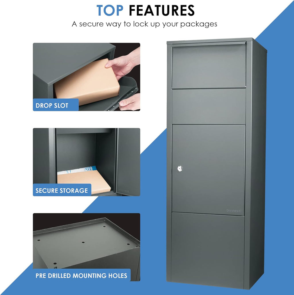 Grey Parcel Mail Drop Box N172
