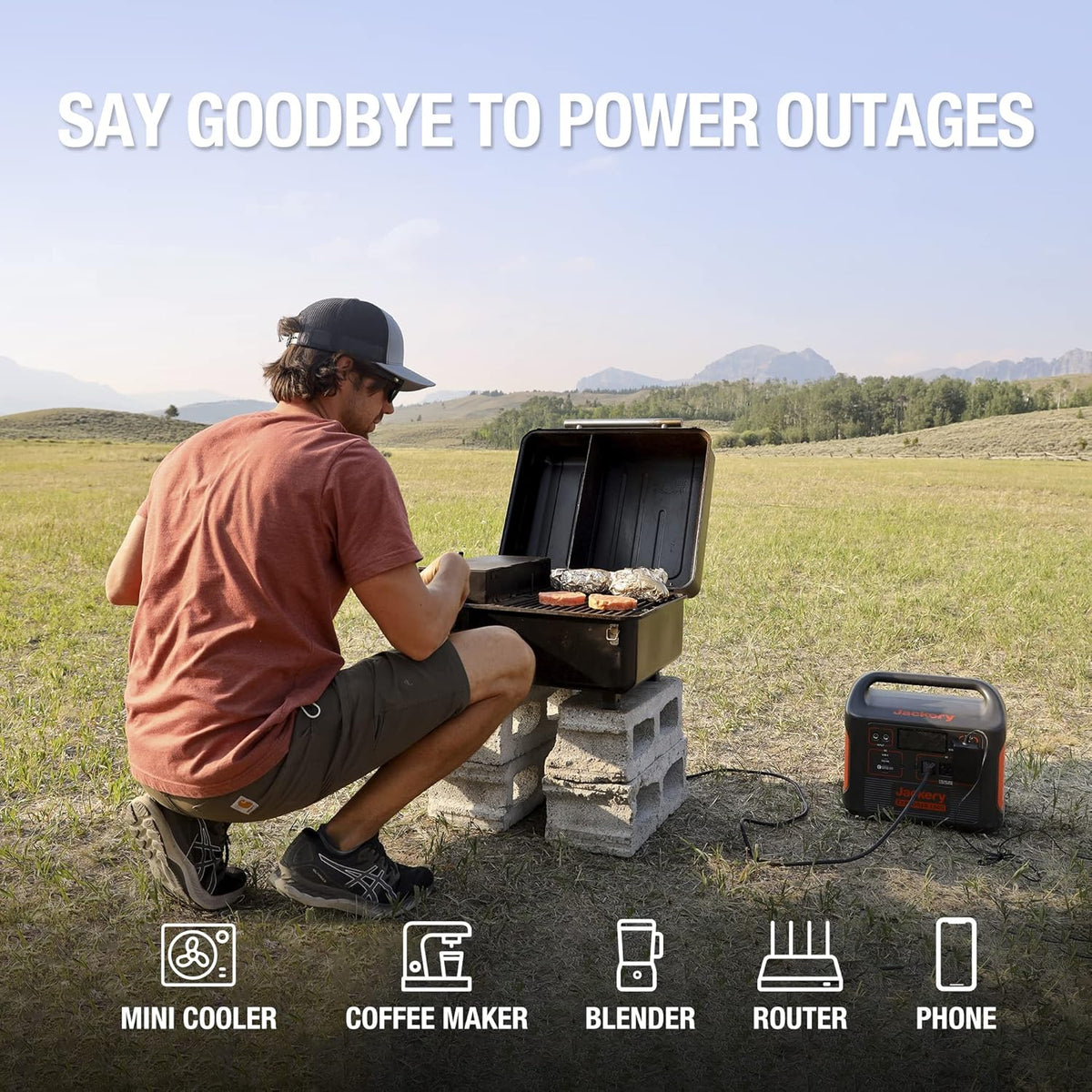 1534Wh Portable Generator with 3 AC Outlets H7196