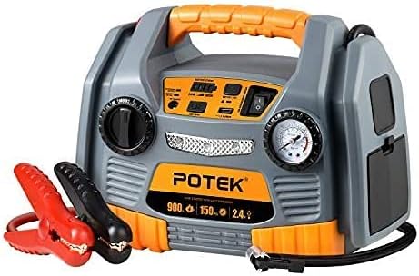 900 Peak Amps Jump Starter Power Station with 150 PSI Air Compressor T314