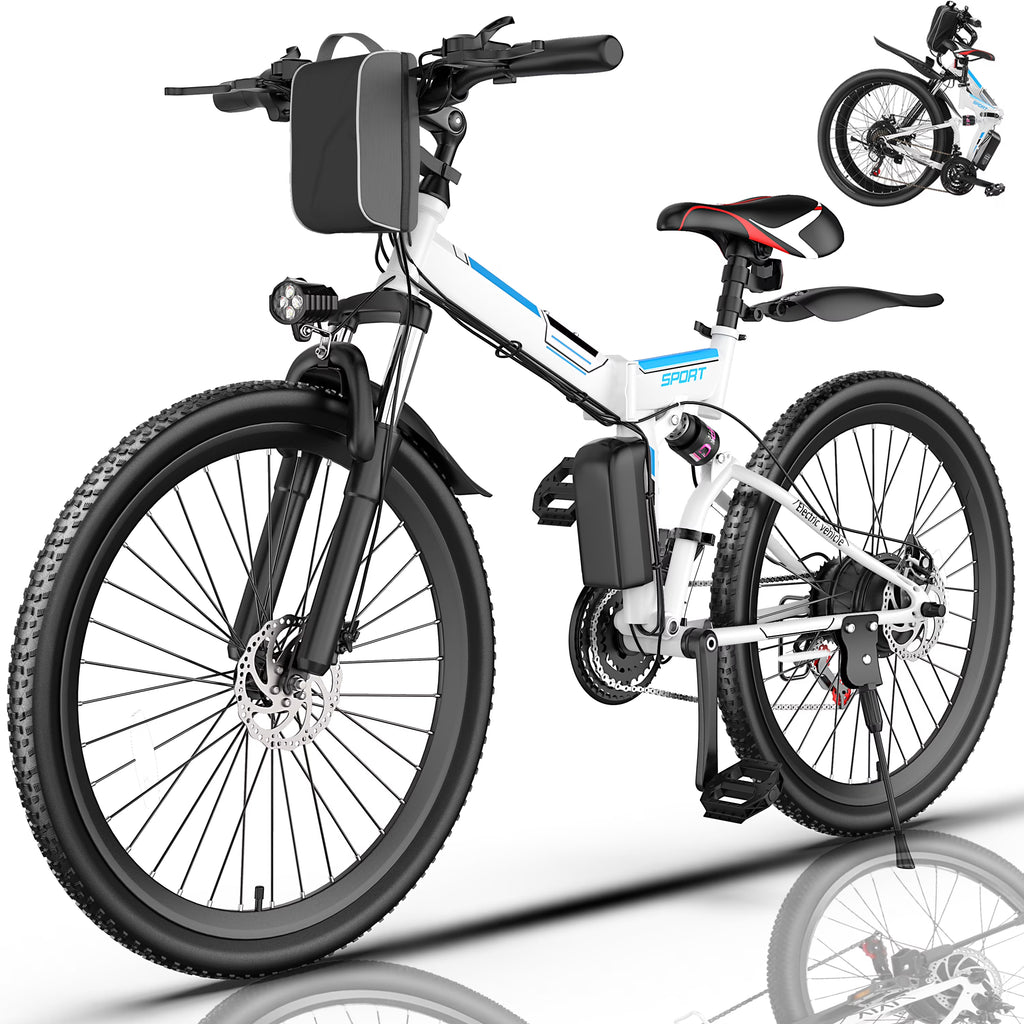 Folding Electric Mountain Bike with Removable Lithium-Ion Battery W84091