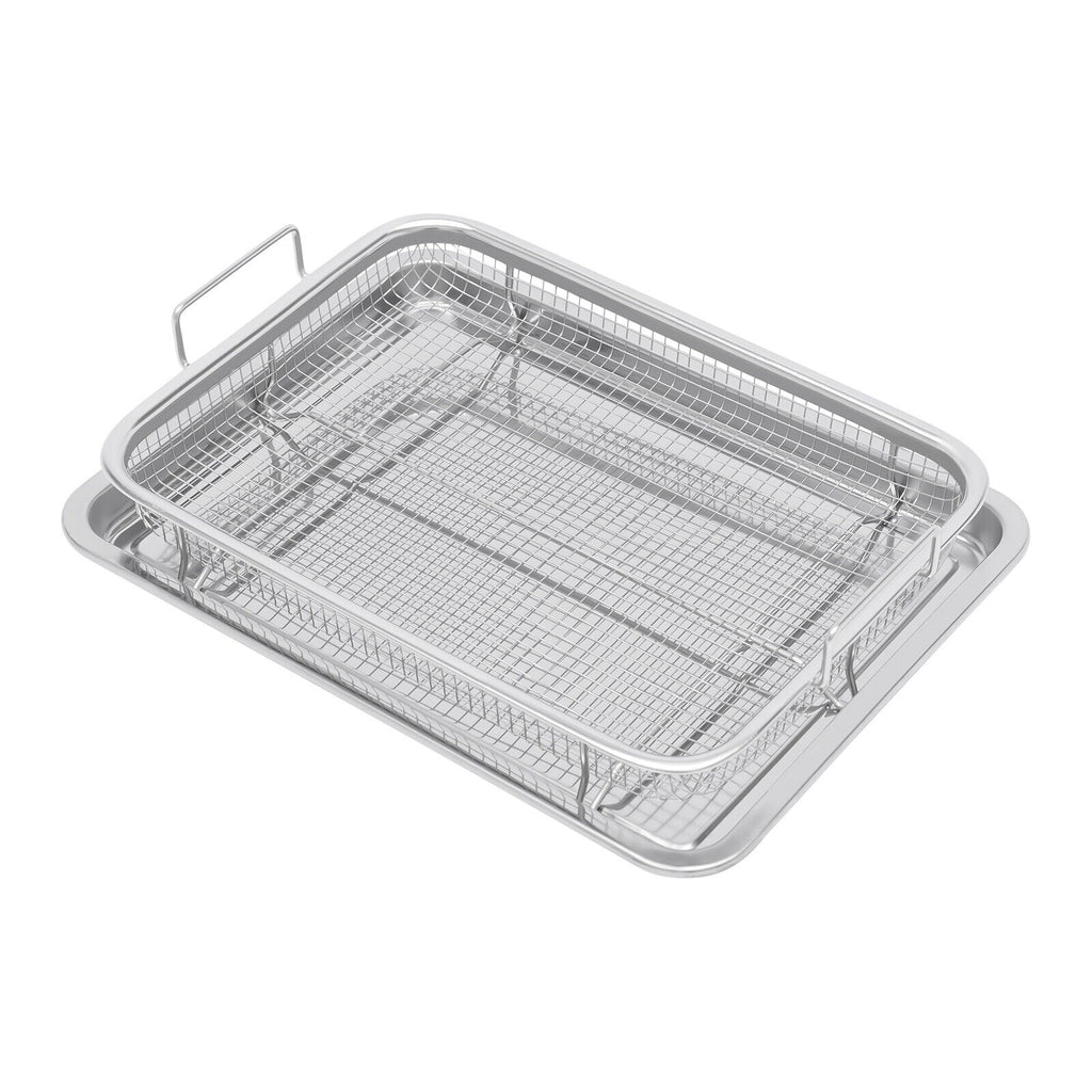 Stainless Steel Non-stick Air Fryer Basket 2 Piece Set W49022