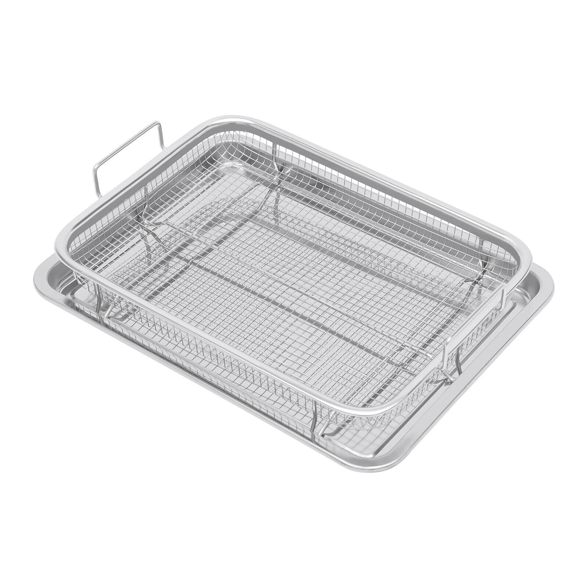 Stainless Steel Non-stick Air Fryer Basket 2 Piece Set W49022