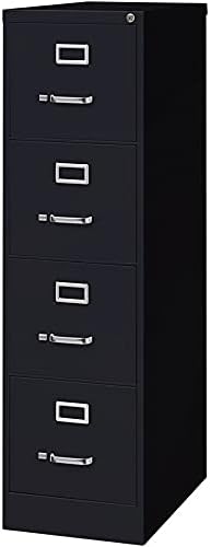 Black 4 Drawer Vertical File Cabinet S8621