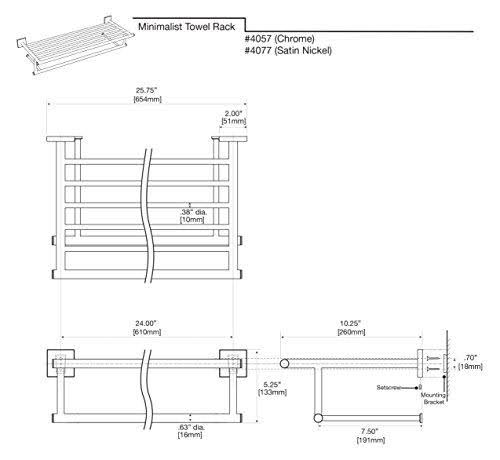 Satin Nickel Spa Rack T3413