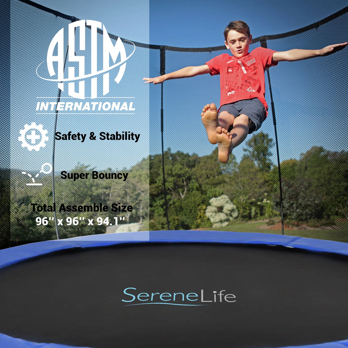 8ft Outdoor Trampoline for Kids P8744
