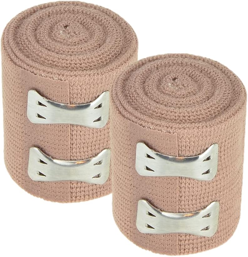 Compression Bandages with Clip Closure, Case of 50 Rolls, 6" x 4.5 Yd. Each X6269