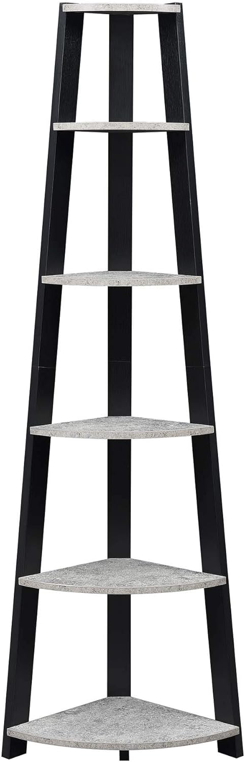 5 Tier Corner Bookcase, White H727877