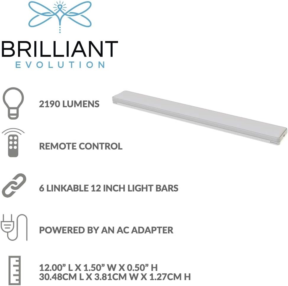 Wired LED Under Cabinet Light Kit with Remote Control 3 Bars T19296