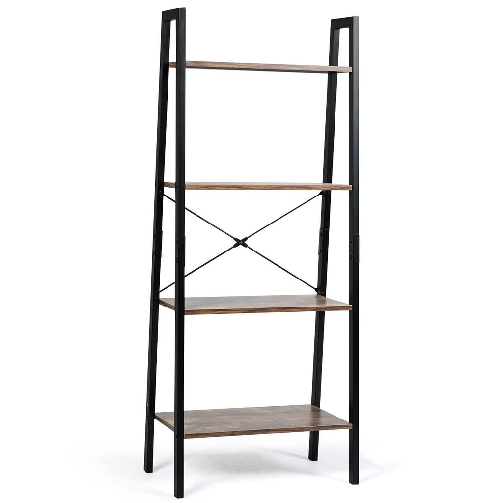 4-Tier Ladder Storage Rack Bookcase B118