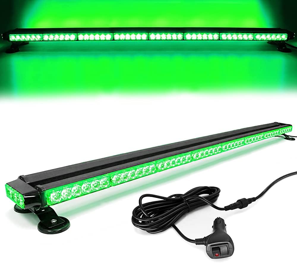 Amber Yellow 38" 78 LED Emergency Warning Strobe Light Bar with Magnetic Base O83896
