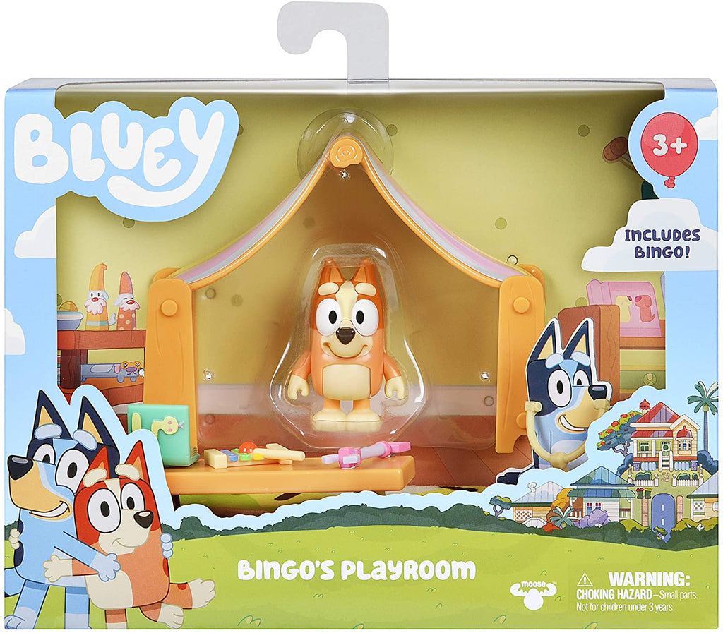 Bluey Bingo's Playroom with 2.5" Figure, Canopy, Table, Computer, Rug, and Xylophone S4788