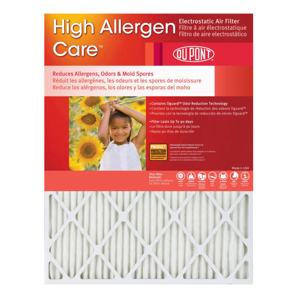 22x22H x 18x22W x 1x22D Pack of 4 Electrostatic Air Filters A95927