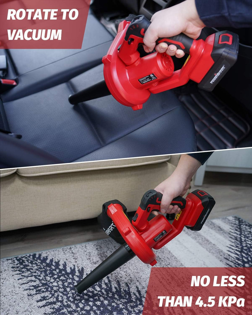 145 MPH Cordless Leaf Blower Battery & Charger Included Pack of 2 R825