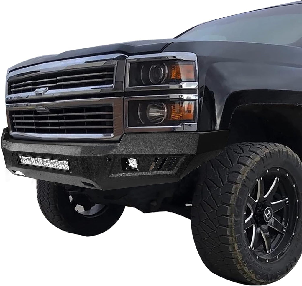 V8 GOD Silverado Full Width Front Bumper with LED Lights V19752