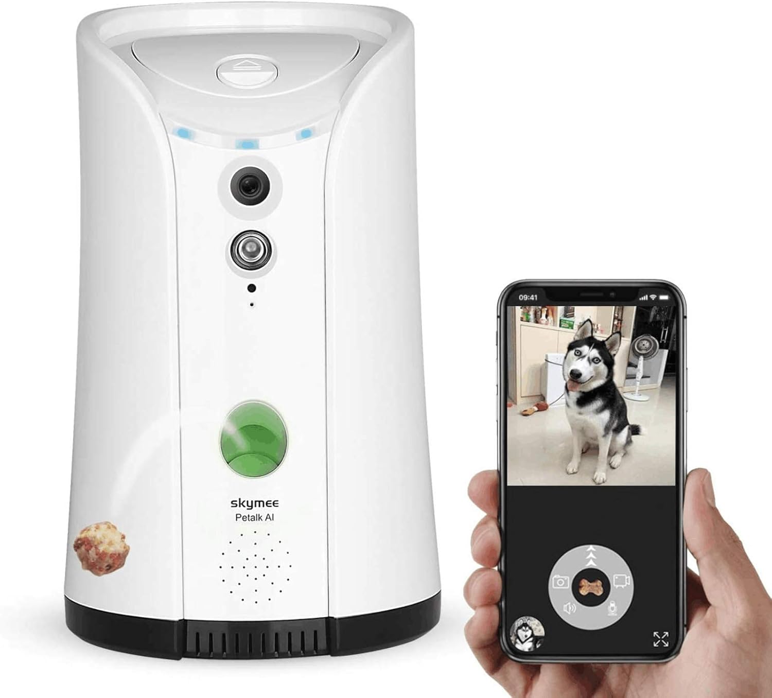 White Full HD Pet Camera with Two-Way Audio and Night Vision V8994
