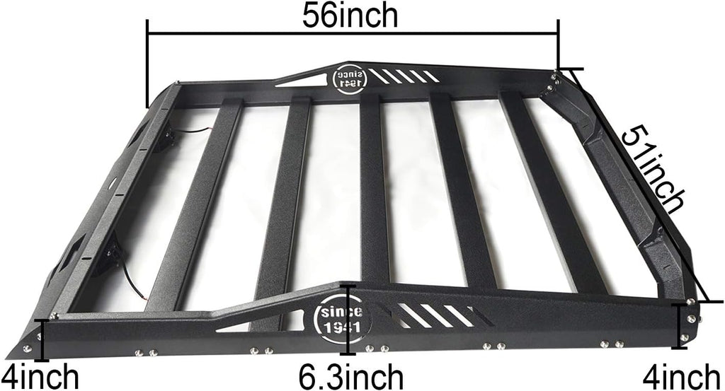 Hard Top Rear Roof Rack Cargo Carrier Basket U161