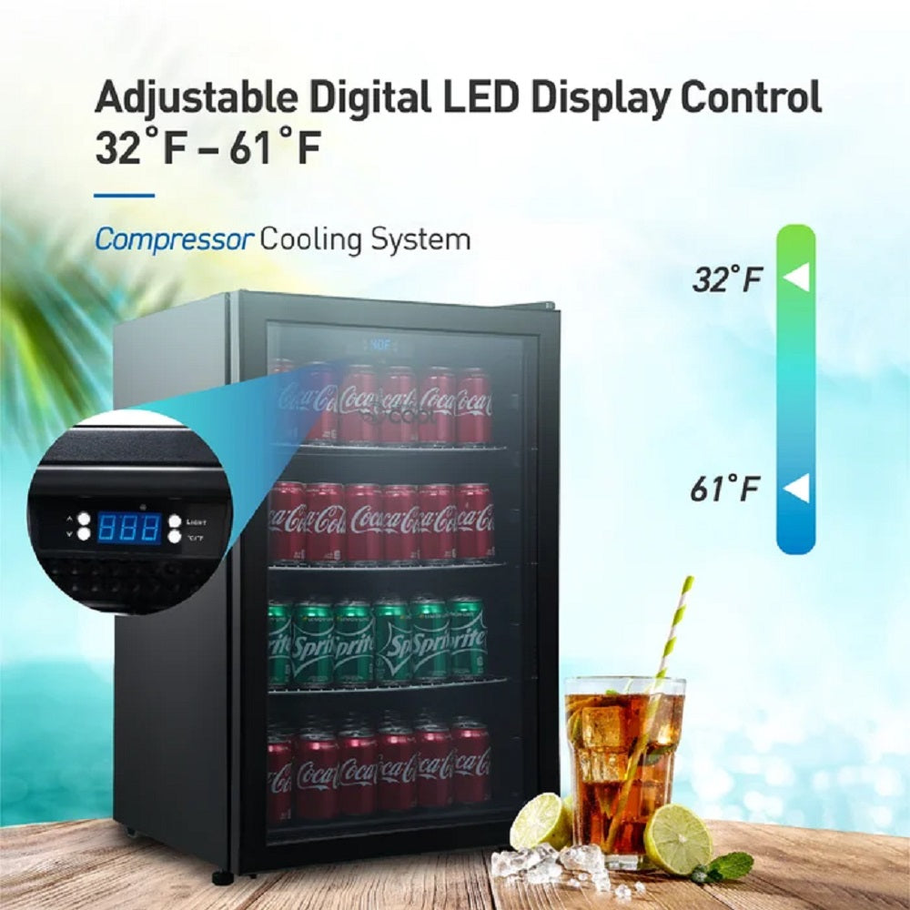 138 Cans Freestanding Beverage Refrigerator F417364