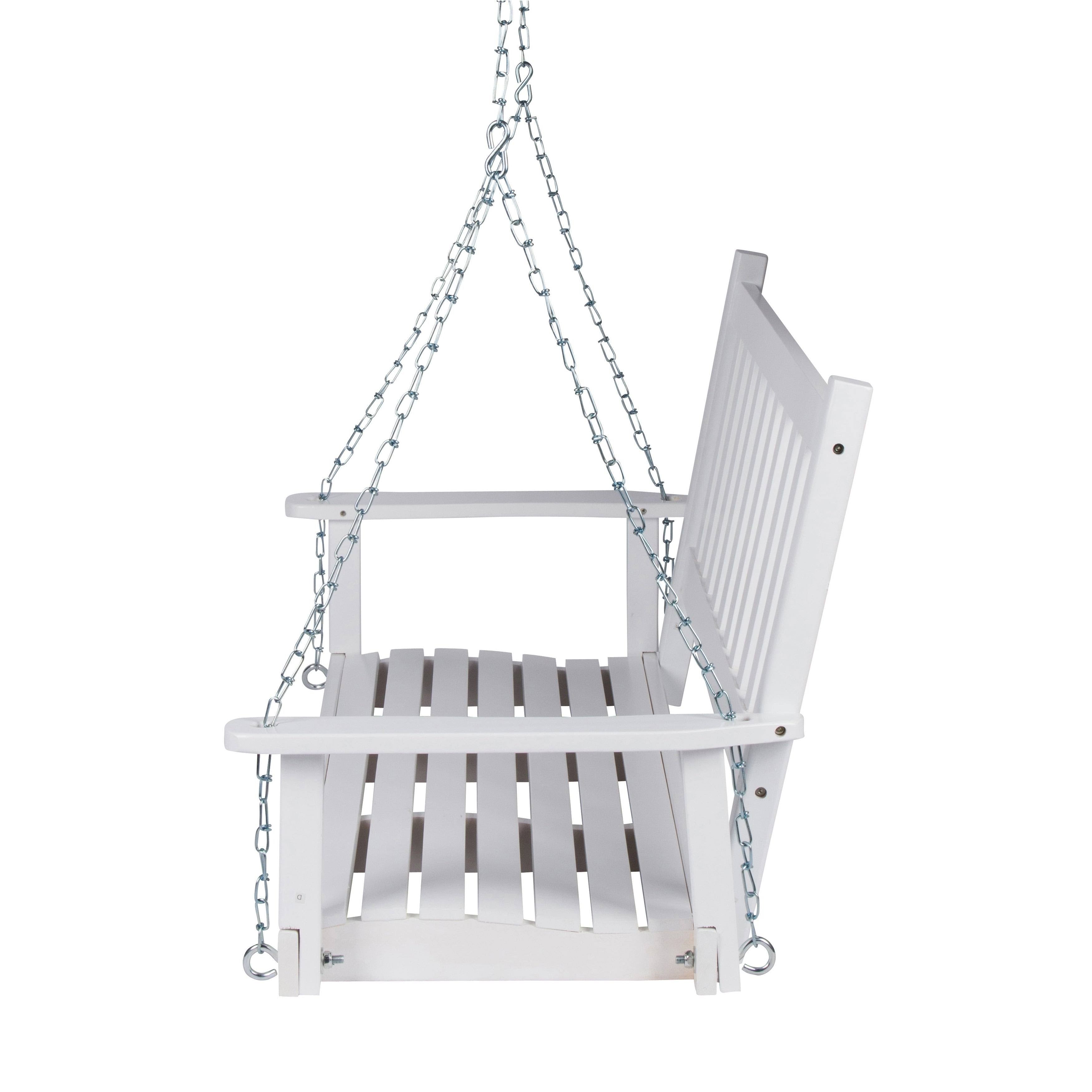 White Wood Porch Swing I87676