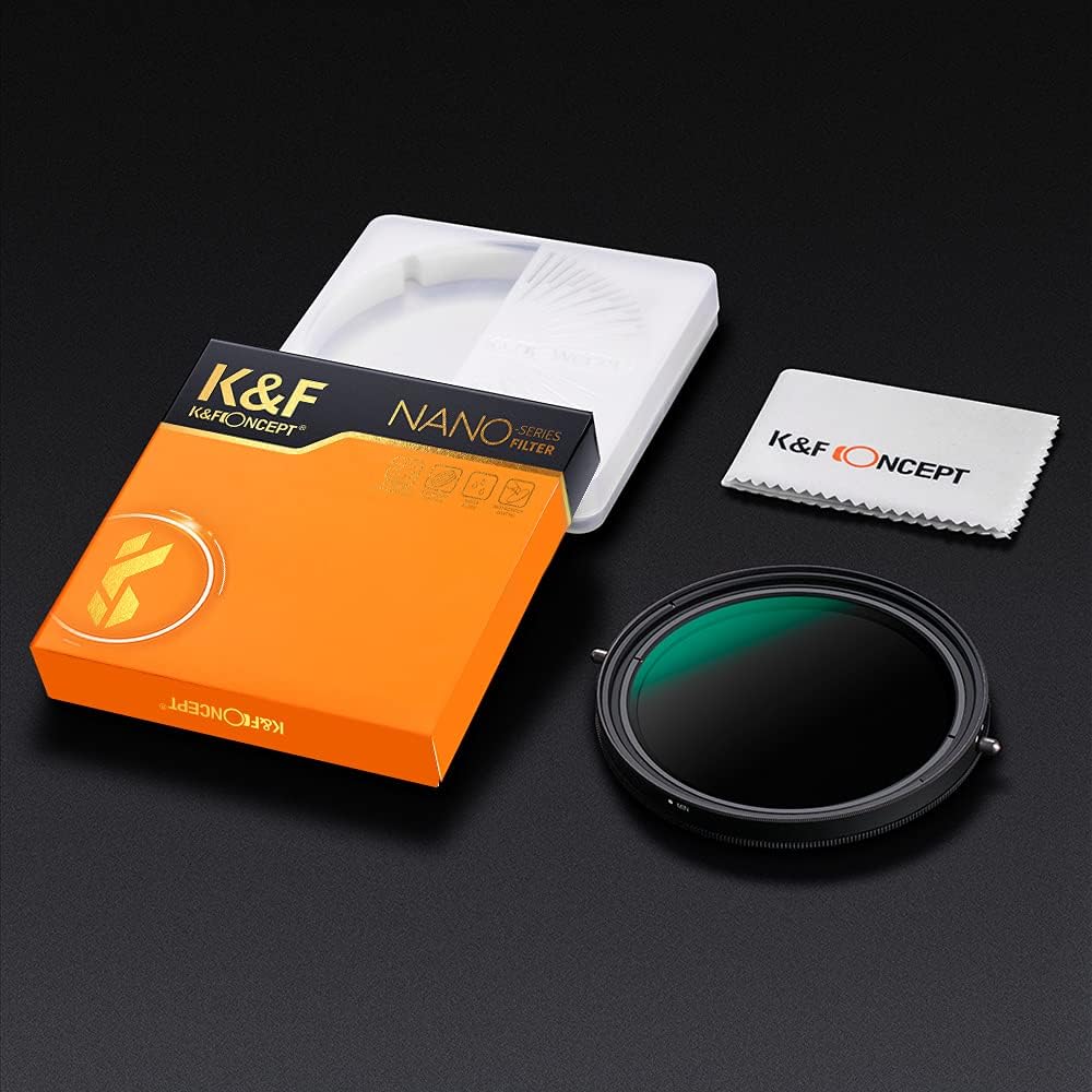 55mm Variable Fader ND2-ND32 ND Filter and CPL Circular Polarizing Filter 2 in 1 Pack of 2 L9475