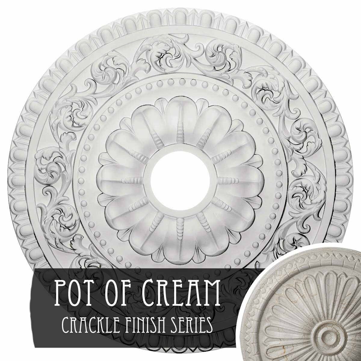 23 1/2x22OD x 3 1/2x22ID x 2 1/8x22P Ceiling Medallion J103409