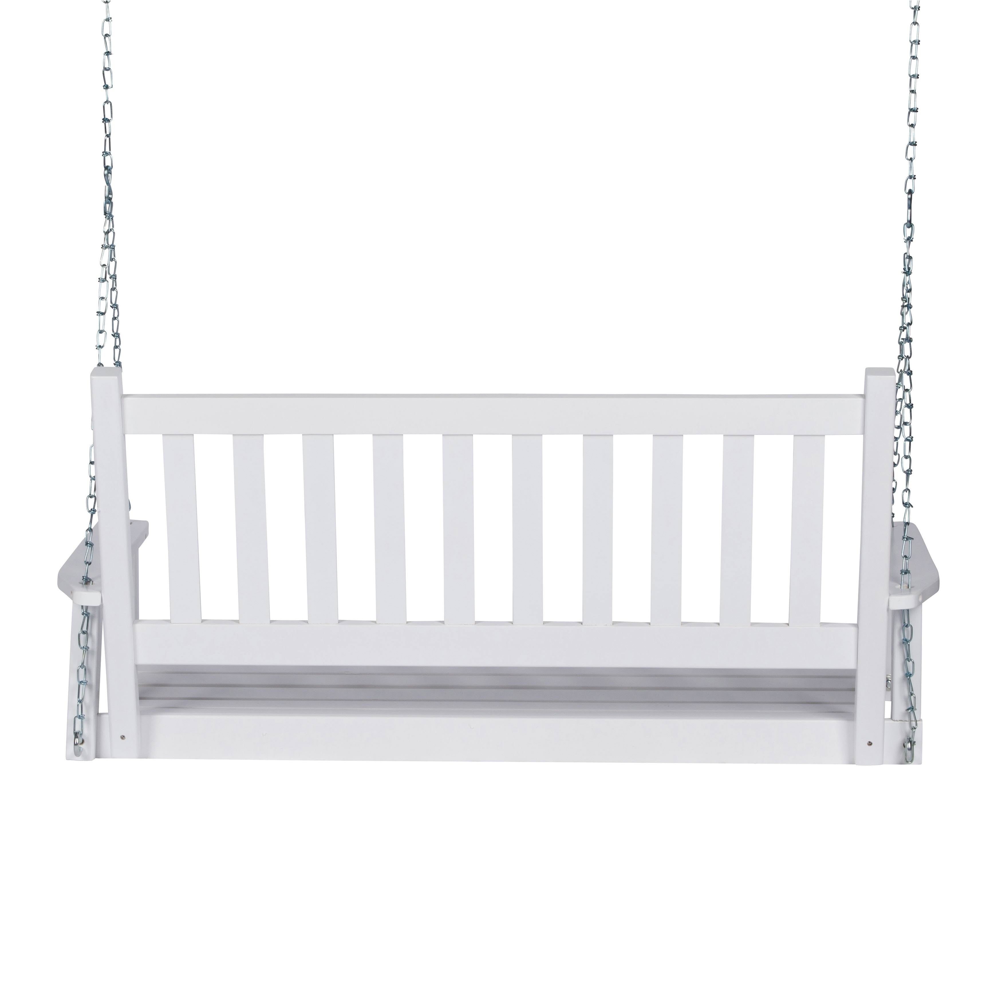 White Wood Porch Swing I87676