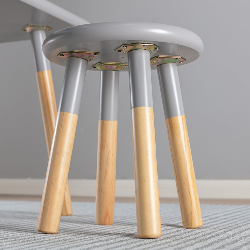 Gray Kids Table and Stool Set T102