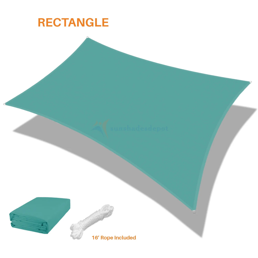 Turquoise Green Waterproof Knitted Shade Sail Q659647