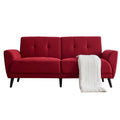Red Polyester Fabric Sofa I494