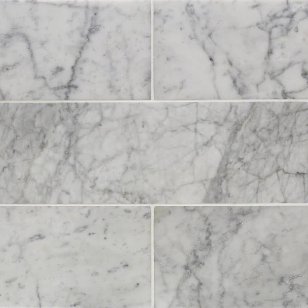 Carrara 6x18 Honed Marble Tile D8804
