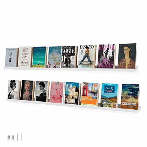 White 60 inch Wall Mount Floating Shelves Set of 2 L2459