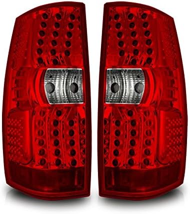 Chrome Housing Red Lens LED Tail Light G8143