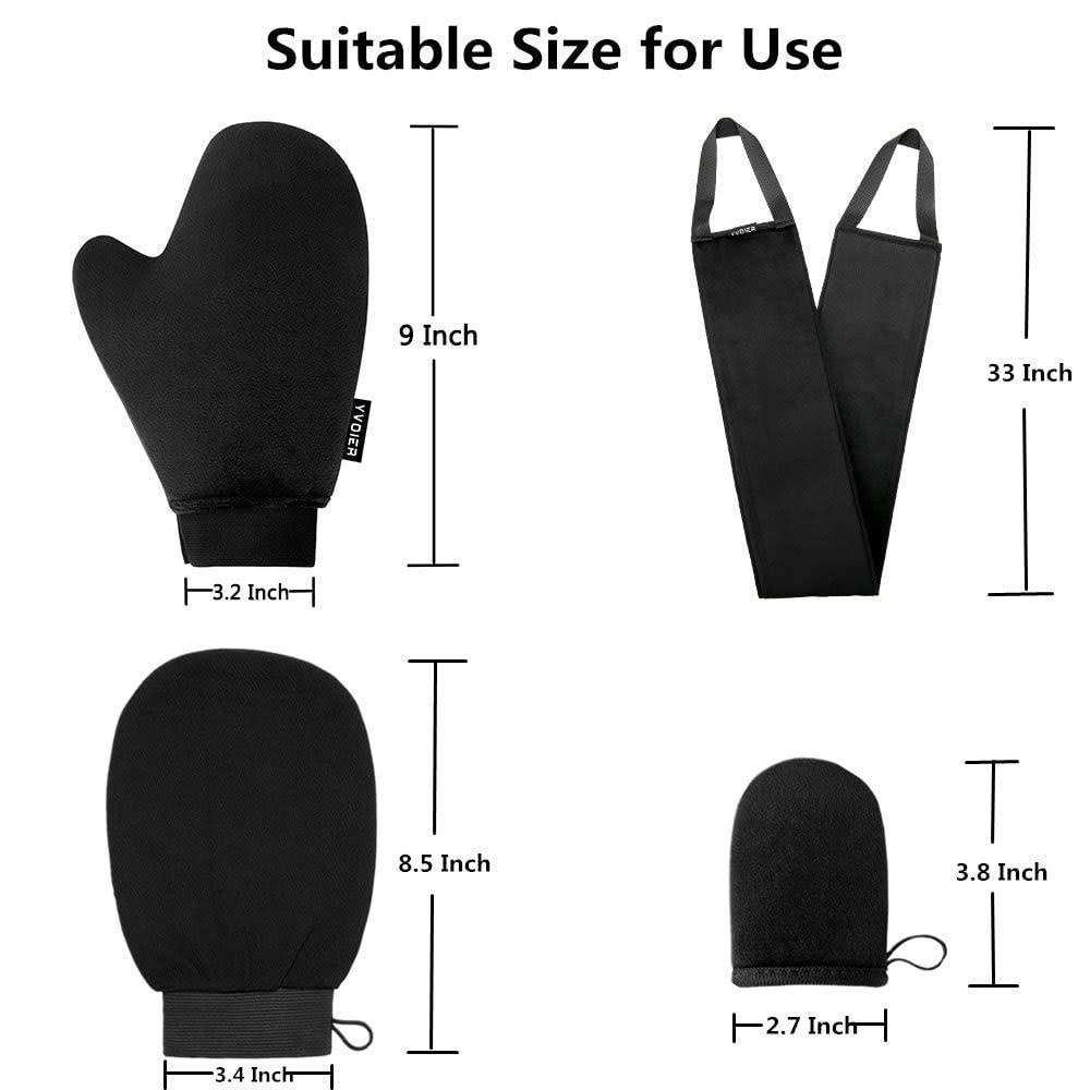 4 in 1 Self Tanning Applicator Set with Exfoliating Glove and Tan Mitt C6308