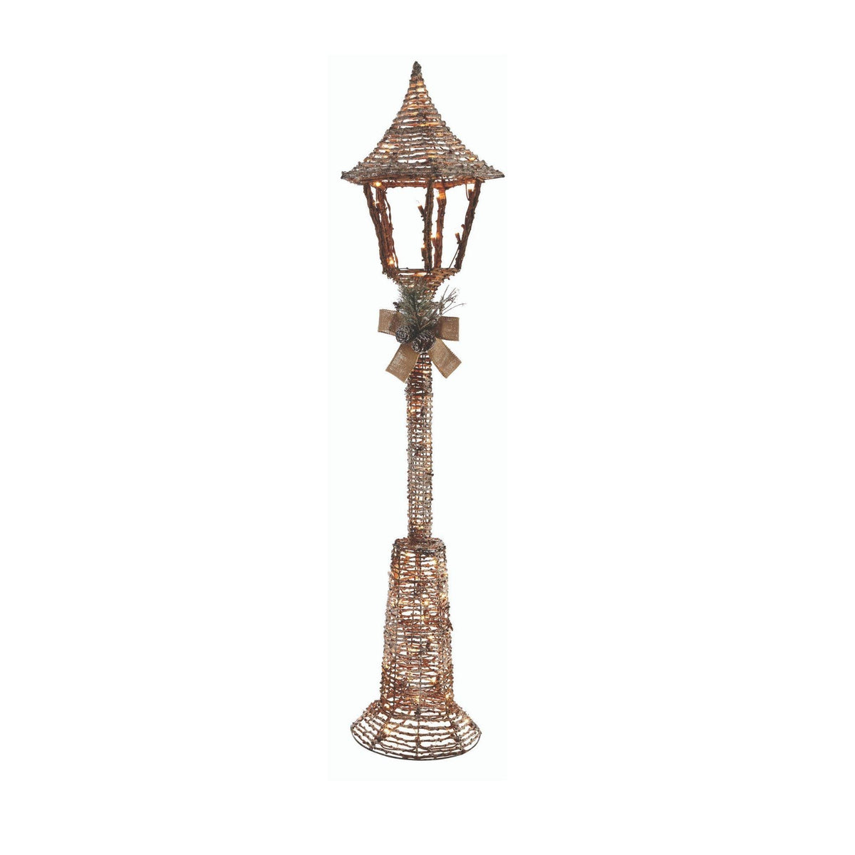 Pre Lit Incandescent 5 Foot Frosted Lamp Post Christmas Lawn Decoration R800