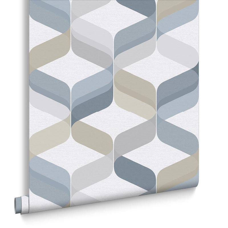 Retro Aqua Wallpaper B85672