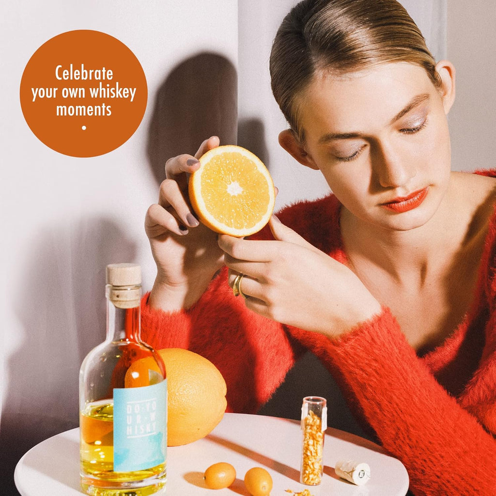 DIY Whisky Infusion Kit with 12 Woodchip Blends & Botanicals in Glass Tubes, 6 Whiskey Stones, Pack of 2 C4233